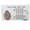 Nativity Scene Prayer Card with Medal and Silent Night Hymn on the Back, Catholic Saints Pocket Prayers Bookmark and Bible Page Holders with Mary, Joseph, and Baby Jesus, 3 3/8 Inches, Pack of 3 view 3