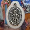 Nativity Scene Prayer Card with Medal and Silent Night Hymn on the Back, Catholic Saints Pocket Prayers Bookmark and Bible Page Holders with Mary, Joseph, and Baby Jesus, 3 3/8 Inches, Pack of 3 view 4