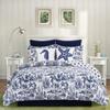 C&F Home Reef Shores 3 Piece Full/Queen Quilt Set Blue Coastal Ocean Beach Seaside 100% Cotton Lightweight Machine Washable Reversible Bedspread Coverlet Full/Queen 3 Piece Set Blue view 2