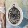 Needzo Holy Trinity, The Father, Son, and Holy Spirit, Prayer Card with Medal and Prayers on The Back, Catholic Saints Pocket Prayers Bookmark and Bible Page Holders, 3 3/8 Inches, Pack of 3 view 4