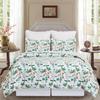 C&F Home Clover Bug 3 Piece Full/Queen Quilt Set Green Floral Print 100% Cotton Lightweight Machine Washable Reversible Bedspread Coverlet Full/Queen 3 Piece Set Green view 3