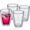 Amazing Abby Alaska 16-Ounce Insulated Tumblers (Set of 4), Double-Wall All-Clear Reusable BPA-Free Shatter-Proof Dishwasher-Safe Plastic Drinking Glasses view 1