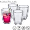 Amazing Abby Alaska 16-Ounce Insulated Tumblers (Set of 4), Double-Wall All-Clear Reusable BPA-Free Shatter-Proof Dishwasher-Safe Plastic Drinking Glasses view 4