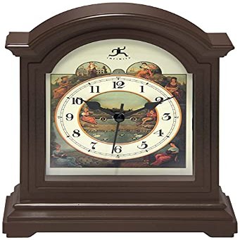 Infinity Instruments Brown Plastic Tabletop Clock