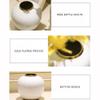 Ceramic Vase White,Flower Arrangement Dried Flower Decoration Vase, Tv Cabinet Dining Table Living Room White Ceramic Centerpieces Vase,Elegant Decorative Ceramic Vase,Set view 2