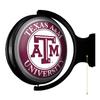 Texas A&M Aggies: Round Rotating Lighted Wall Sign - College Decor for Home, Game Room, Fan Cave & Garage - USA Made view 2