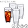 Amazing Abby - Alaska - 24-Ounce Insulated Plastic Tumblers (Set of 4), Double-Wall Plastic Drinking Glasses, All-Clear Reusable Cups, BPA-Free, Shatter-Proof, Dishwasher-Safe view 4