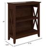 Bush Home Key West Small 2 Shelf Bookcase in Bing Cherry, Compact Home Organizer, Vertical Storage Solution, Bookshelf for Office or Living Room view 3
