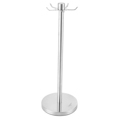 Alvinlite Rotating Utensil Holder Organizer, Space Saving Kitchen Carousel Rack with 6 Hooks for Spatula Spoon Soup Ladle