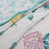 Hydrangea Floral Quilt Set 3Pcs Bedding Set Bedroom Bed 100% Cotton King Size view 3