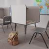 Flash Furniture Justin Height-Adjustable Student Study Carrel for Testing Centers/Classrooms, Modular Study Carrel/Private Student Testing Desk, Gray view 2