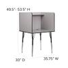 Flash Furniture Justin Height-Adjustable Student Study Carrel for Testing Centers/Classrooms, Modular Study Carrel/Private Student Testing Desk, Gray view 3