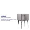 Flash Furniture Justin Height-Adjustable Student Study Carrel for Testing Centers/Classrooms, Modular Study Carrel/Private Student Testing Desk, Gray view 4