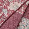 Red Tones Patchwork Quilt Set 3Pcs Bedding Set Bedroom Bed 100% Cotton King Size view 3