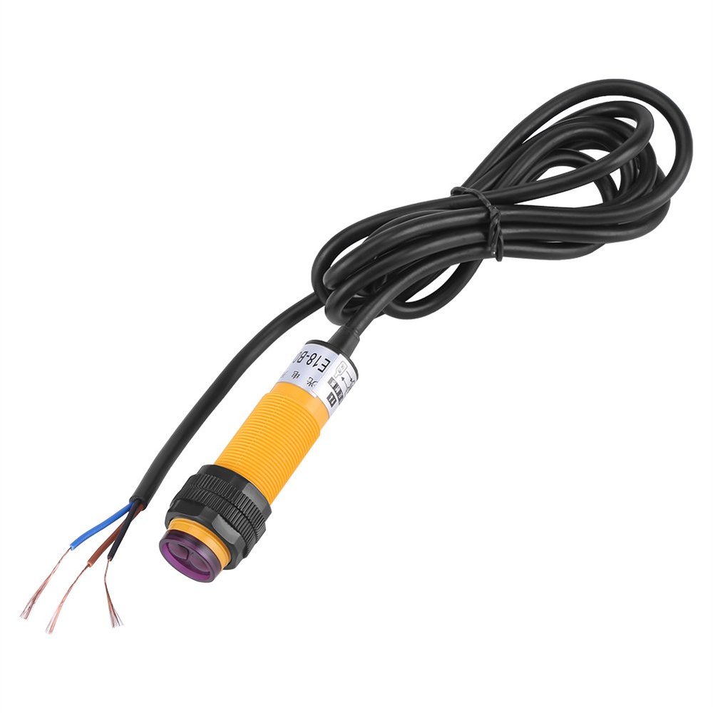 Yuecoom Sensor Switch, E18-B03P1 5-30cm DC 6-36V PNP 3 Wire Connect Counter IR Photoelectric Detect Sensor Switch