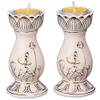 1pair Home Buddhist Temple Buddha Ceramic Butter Lamp Holder Light Candle Holder Lotus Lamp view 1