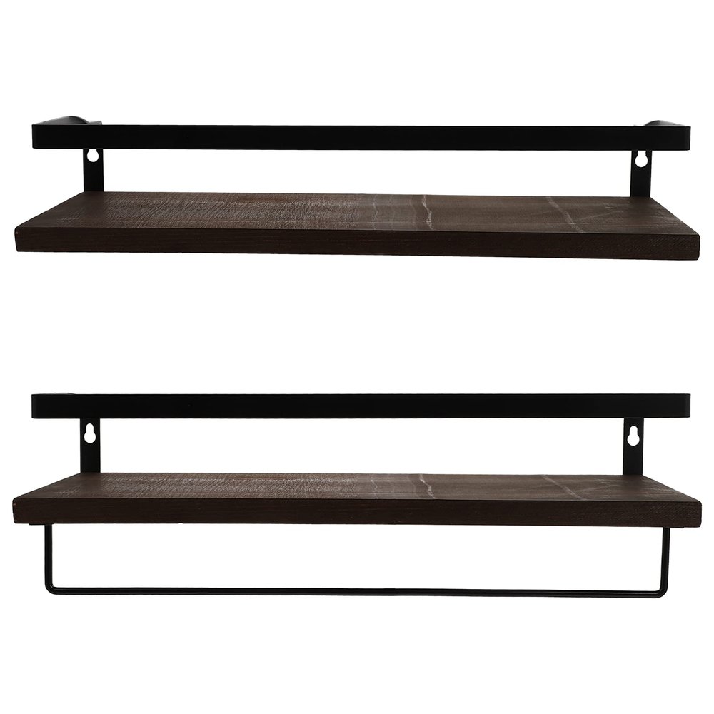 Cabilock 1set Practical Wall-Mounted Storage Racks for Bathroom and Kitchen Rustic and Design Easy Installation Compact Space-Saving for Organizing Towels and Accessories