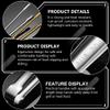 Hemoton Grilling Tongs 2pcs Stainless Steel Grill Tong Korean and Japanese BBQ Tong Kitchen Tong for Cooking Small Serving Tong for Salad Camping Barbecue Buffet Oven 12inch Grilling Tongs view 4