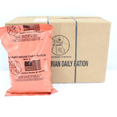 1 Meal HUMANITARIAN DAILY RATION MRE - RANDOM MENU - Inspection date of 10/2022 or Newer