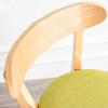 Bar Stools Set of 1 Upholstered Fabric Seat with Backrest, Counter Breakfast Wooden Chairs Kitchen view 4