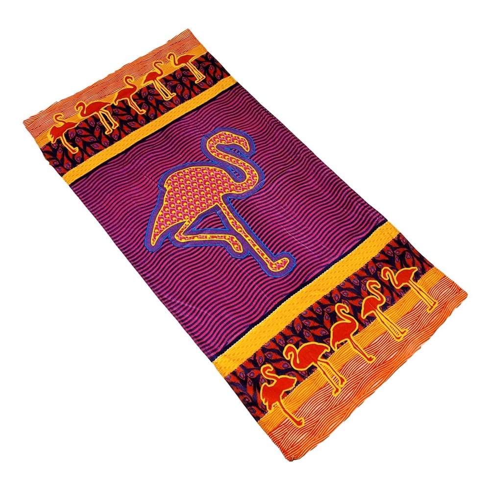 101 BEACH Summer Trendy Printed Large Beach Pool Towel - Personalization Available (Flamingo)
