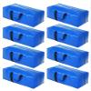 8 Pack Heavy Duty Extra Large Moving Bags Storage Tote - Strong Handles& Backpack Straps - Space Saving Storage Bags Alternative to Moving Boxes and Bins,Compatible with Ikea Frakta Cart, Blue view 1