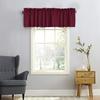 Cozomiz 2 Panels Blackout Curtain Valances Short Curtains Rod Pocket Window Treatments Privacy Decorative Short Winow Valance Curtains for Kitchen Bathroom Living Room 52" W x 18" H Burgundy view 1