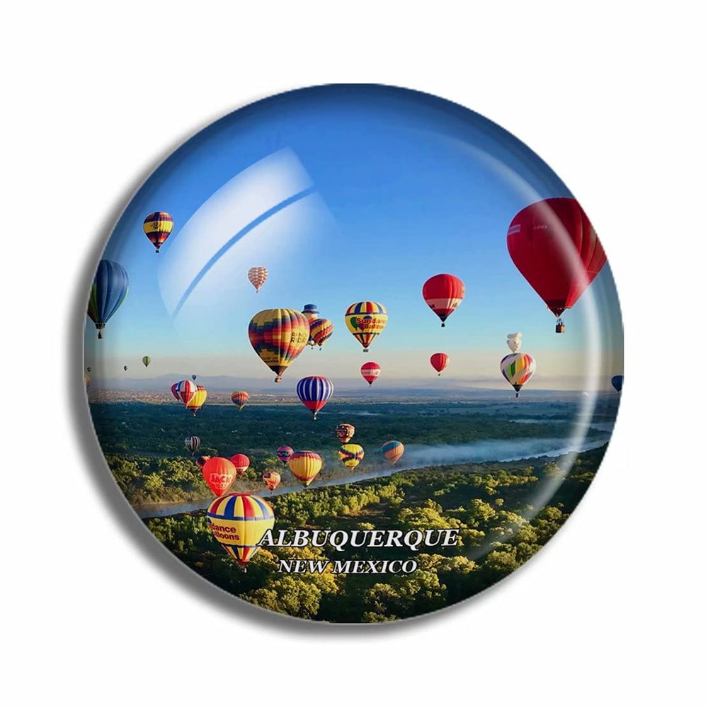 Crystal Fridge Magnets Albuquerque New Mexico USA Travel Souvenir Funny Sticker for Gift Home Decoration Office Whiteboard