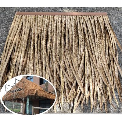 Artificial Thatch Tile, Plastic Thatch Roof Decorative Artificial Straw Farmhouse Fake Straw Thatch Wooden House Pavilion Decorative Weather Resistance Anti-rot ( Color : A-6pcs , Size : 50x50cm )