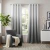 NICETOWN White & Grey Room Darkening Curtains 95 inch Long, Grommet Gradient Curtains Easy-Matching Window Treatments for Boys Bedroom/Kids Room, W52, Set of 2 view 1