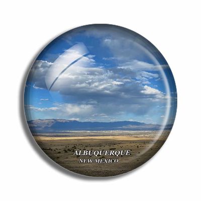 Crystal Fridge Magnets Albuquerque New Mexico USA Travel Souvenir Funny Sticker for Gift Home Decoration Office Whiteboard