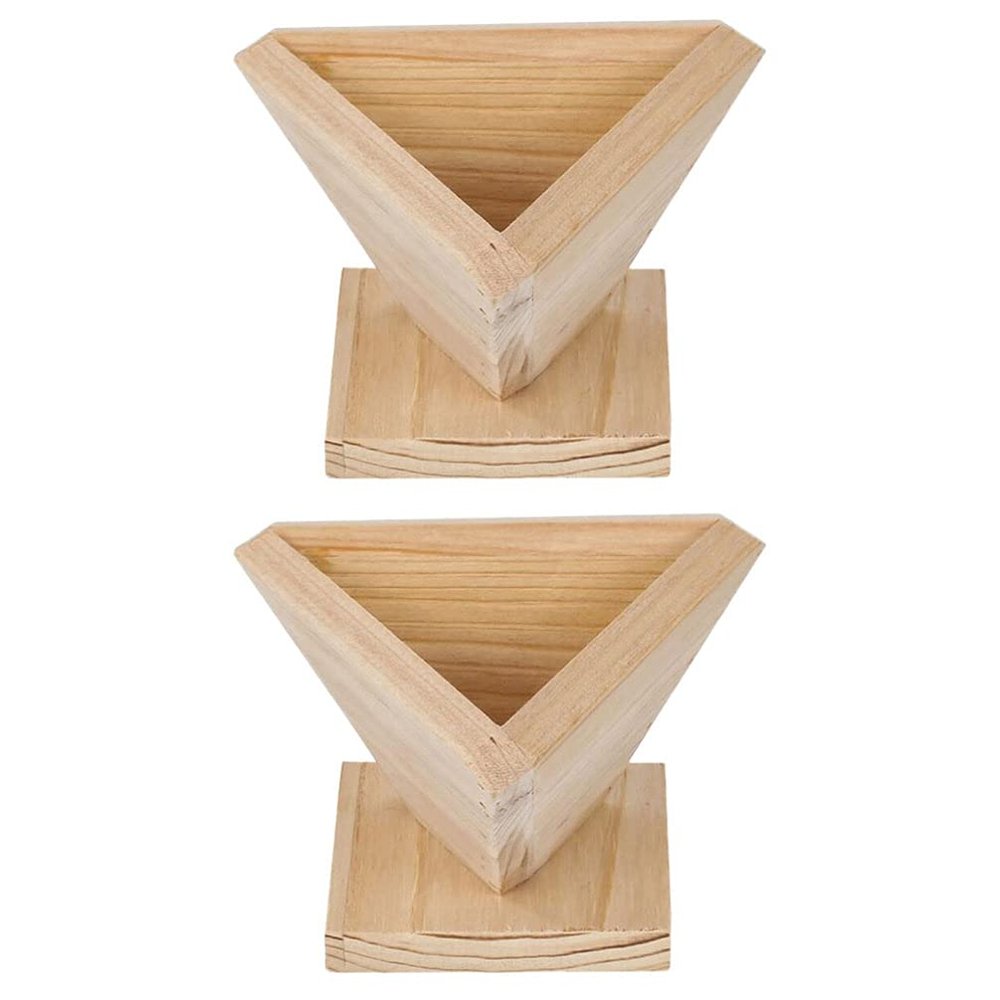 2pcs Zongzi Mold Wood Triangular Food Mold Food s Rice-pudding Wood Rice Making s Dumpling -pudding Ball