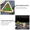 2pcs Zongzi Mold Wood Triangular Food Mold Food s Rice-pudding Wood Rice Making s Dumpling -pudding Ball view 4
