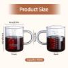 BORDSTRACT Caffeine Beaker, 16oz Glass Coffee Mug with Handle and Measuring, Scientific Borosilicate Molecule Glass Chemistry Mug for Coffee Tea Latte view 4