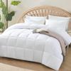 100% Viscose Made from Bamboo Comforter for Hot Sleepers- Breathable Cooling Silky Soft Duvet Insert King Size-with 8 Corner Tabs- All Season Comforter (102x90 Inches, White) view 1