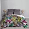 Color Zebra Flannel Fleece Throw Blankets Soft Microfiber Blanket for Sofa Bed Travel Bedroom Blanket 60"x50" view 1