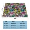 Color Zebra Flannel Fleece Throw Blankets Soft Microfiber Blanket for Sofa Bed Travel Bedroom Blanket 60"x50" view 3