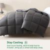 100% Viscose Made from Bamboo Comforter for Hot Sleepers- Breathable Cooling Silky Soft Duvet Insert King Size-with 8 Corner Tabs- All Season Comforter (102x90 Inches, Grey) view 4