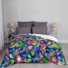 Butterfly Color Flannel Fleece Throw Blankets Soft Microfiber Blanket for Sofa Bed Travel Bedroom Blanket 80"x60" view 1