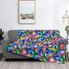 Butterfly Color Flannel Fleece Throw Blankets Soft Microfiber Blanket for Sofa Bed Travel Bedroom Blanket 80"x60" view 2