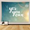 Yes You Can Tapestry Wall Hanging Inspire Quote Typographical Yes You Blurred Sky Sun Summer Wall Tapestry Wall Decor For Bedroom Living Room Outdoor Wall Art 60x80 Inch view 1
