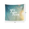 Yes You Can Tapestry Wall Hanging Inspire Quote Typographical Yes You Blurred Sky Sun Summer Wall Tapestry Wall Decor For Bedroom Living Room Outdoor Wall Art 60x80 Inch view 4