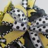 Bee wreath, Summer Bee Wreath, Bee Deco Mesh Wreath, Yellow and Black Wreath view 3