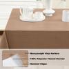 Newbridge Basketweave Vinyl Flannel Backed Tablecloth, 60 x 102 Inch Rectangle, Taupe, Basket Weave Textured Indoor Outdoor Waterproof Table Cover for Patio, Kitchen, Dining view 4
