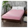 DSMYYXGS Soft Fitted Sheet with Elastic Band Solid Bed Sheet Cover-Wrinkle,Fade,Stain and Abrasion Resistant Sheets (Color : Pink, Size : 160x200x25cm) view 1