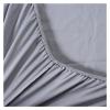 DSMYYXGS Soft Fitted Sheet with Elastic Band Solid Bed Sheet Cover-Wrinkle,Fade,Stain and Abrasion Resistant Sheets (Color : Pink, Size : 160x200x25cm) view 4