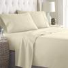 3 Piece Set - 800 Thread Count Long Staple Cotton Sateen Weave Quality Bed Fitted Sheet Fits Upto 6'' - 10'' Inch, 3 PC Set - 1 Fitted Sheet & 2 Pillowcase (Full, Ivory Solid) view 2