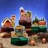 6 Pieces Happy Camper Honeycomb Centerpieces Camping Party Decoration Campfire Adventure Bears Sign Camping Theme Cakes Ball Table Topper for Kids Birthday Photo Props Ideas 3D Table Decoration view 4