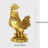 13CM Zodiac Rooster Golden Brass Rooster Chinese Ornament Feng Shui Collectible Figurines/Lucky Charm Ancient Coins on Red String view 4