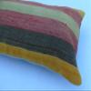 16''x39'' Striped Lumbar Pillowcase, Kilim Home Decor Pillowcase, Turkish Kilim Pillow Throw, Unique Designed Kilim Pillow Cover, Boho Sofa Pillow Cover, Ethnic Pillow Throw, Bohemian Decor Pillowcase view 3